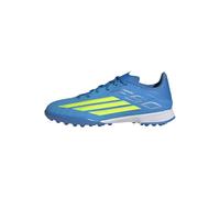 adidas Unisex niños F50 League Turf Football Shoes Kids, Lucid Ray Blue/Team Solar Yellow 2/Lucid Aquamarine, 38 2/3 EU