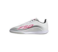 Adidas - Zapatilla de fútbol sala F50 Messi Club In Niño, Unisex, White-Lucid Red-Silver Met, 30 EUR