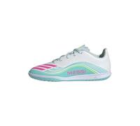 adidas Unisex niños F50 Messi Club Indoor Football Shoes Kids, FTWR White/Lucid Pink/Flash Aqua, 37 1/3 EU