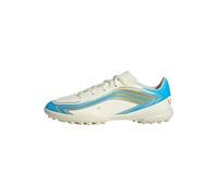 adidas Unisex niños F50 Messi Club Turf Football Kids Shoes, Ivory/Semi Blue Burst/Icey Blue, 30 1/2 EU