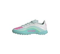 adidas Unisex niños F50 Messi League Turf Football Shoes Kids, FTWR White/Lucid Pink/Flash Aqua, 37 1/3 EU