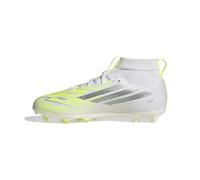 adidas Unisex niños F50 SPARKFUSION League Mid Cut Firm Ground/Artificial Ground Football Boots Kids, FTWR White/Iron Met./hi-Res Yellow, 36 EU