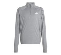adidas Unisex niños Goto PZ 1/4 Zip Longsleeve tee, Grey Three/Grey One/Reflective Silver, 13-14 Years