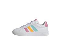adidas Unisex niños Grand Court 3.0 Shoes Junior, FTWR White/Lucid Tangerine/Bliss Pink, 38 2/3 EU