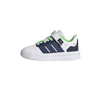 adidas Unisex niños Lightorama Court Children Shoes, FTWR White/Night Indigo/Screaming Green, 31 EU