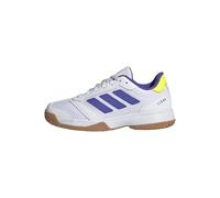 adidas Unisex niños Ligra 8 Kids Indoor Shoes, FTWR White/Solar Purple/Solar Lemon, 36 EU