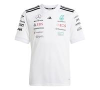 adidas Unisex niños Mercedes - AMG Petronas Formula One Team Driver Jersey White Youth, White/Black, 11-12 Years