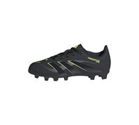 adidas Unisex niños Predator Club Firm Ground/Multi Ground Football Boots Kids, Core Black/Carbon/Lucid Lemon, 29 EU
