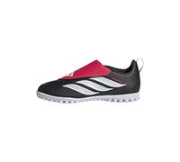adidas Unisex niños Predator Club Velcro Fold-Over Tongue Turf Football Shoes Kids, Core Black/FTWR White/Lucid Red, 27 EU