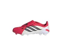 adidas Unisex niños Predator League Fold-Over Tongue Firm Ground Football Boots Kids, Lucid Red/Core Black/FTWR White, 34 EU