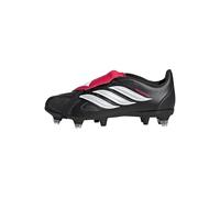 adidas Unisex niños Predator League Fold-Over Tongue Soft Ground Football Boots Kids Shoes, Core Black/FTWR White/Lucid Red, 34 EU