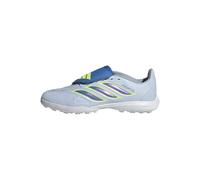 adidas Unisex niños Predator League Fold-Over Tongue Turf Football Shoes Kids, Crystal Sky/Ray Blue/Team Solar Yellow 2, 31 EU
