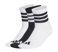 adidas Unisex niños RIBBED 3PP SOCKS, white/white/black, 4-5 Years