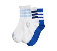 adidas Unisex niños RIBBED 3PP SOCKS, white/white/team royal blue, 3-4 Years