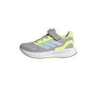 adidas Unisex niños RUNFALCON 5 Shoes Kids, Grey Two/Crystal Sky/hi-Res Yellow, 35 EU