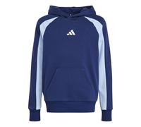 adidas Unisex niños Seasonal Essentials Colorblock Fleece Hoodie, Dark Blue/Glow Blue/White, 9-10 Years