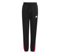 Adidas Unisex niños Seasonal Essentials Colorblock Pants, Black/Pure Ruby/White, 9-10 Years