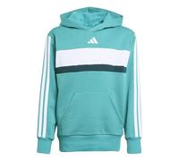 adidas Unisex niños Seasonal Essentials TIBERIO 3 Stripes Fleece Hoodie, Pure Teal/Aurora Ivy/White, 13-14 Years