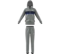 adidas Unisex niños SEASONAL ESSENTIALS TIBERIO 3 STRIPES FLEECE TRACKSUIT, medium grey heather/dark blue/team royal blue/white, 11-12 Years