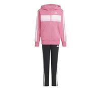 adidas Unisex niños SEASONAL ESSENTIALS TIBERIO 3 STRIPES FLEECE TRACKSUIT, pink fusion/white/clear pink, 11-12 Years