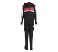 adidas Unisex niños SEASONAL ESSENTIALS TIBERIO 3 STRIPES FRENCH TERRY TRACKSUIT, black/white/pure ruby, 9-10 Years