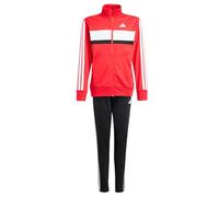 adidas Unisex niños SEASONAL ESSENTIALS TIBERIO 3 STRIPES TRICOT TRACKSUIT, Pure Ruby/White, 9-10 Years