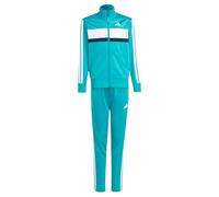 adidas Unisex niños SEASONAL ESSENTIALS TIBERIO 3 STRIPES TRICOT TRACKSUIT, Pure Teal/Aurora Ivy/White, 11-12 Years
