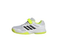 adidas Unisex niños Speedcourt Kids Indoor Shoes, Cloud White/Core Black/Lucid Lemon, 35 EU