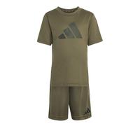 adidas Unisex niños Sport Seasonals Camo Sport Set Little Kids Track_Suit, olive strata/night cargo/jungle ink, 6-7 Years