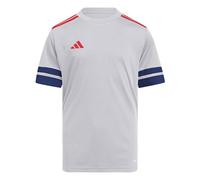 Adidas Unisex niños SQUADRA25 Jersey Short Sleeve Kids, Glory Grey/Team Navy Blue 2/Pure Ruby, 5-6 Years