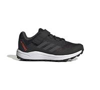 Adidas Unisex niños Terrex Agravic Flow Hook-and-Loop Trail Running Shoes, Core Black/Solid Grey/Solar Red, 30 EU