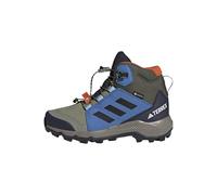 adidas Unisex niños Terrex Mid Gore-Tex Hiking Shoes Kids, Tent Green/Core Black/Ray Blue, 37 1/3 EU