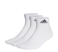 adidas Unisex niños Thin and Light Ankle Socks 3 Pairs, White/Black, 4-5 Years