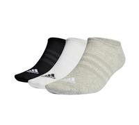 adidas Unisex niños Thin and Light No-Show Socks 3 Pairs, Medium Grey Heather / White / Black, 7-8 Years