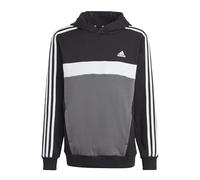 adidas Unisex niños Tiberio 3-Stripes Colorblock Fleece Hoodie Kids, Black/White/Grey Five, 7-8 Years
