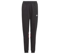 adidas Unisex niños Tiberio 3-Stripes Colorblock Fleece Pants Kids, Black/Better Scarlet/White, 13-14 Years