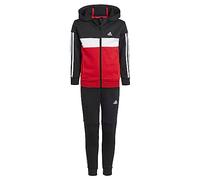 adidas Unisex niños Tiberio 3-Stripes Colorblock Fleece Track Suit Kids, better scarlet/white/black, 6-7 Years