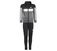 adidas Unisex niños Tiberio 3-Stripes Colorblock Shiny Track Suit Kids, Black/White/Grey Five, 3-4 Years