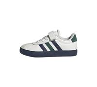 adidas Unisex niños VL Court 3.0 Hook and Loop Shoes Kids, Core White/Collegiate Navy/Collegiate Green, 33 EU