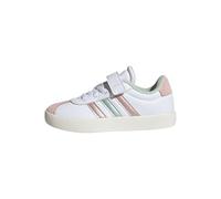 adidas Unisex niños VL Court Shoes, FTWR White/Linen Green Met./Sandy Pink Met., 34 EU
