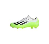Adidas Unisex niños X Crazyfast.3 Firm Ground Boots, Cloud White/Core Black/Lucid Lemon, 28 EU