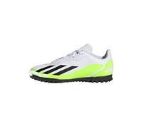 Adidas Unisex niños X Crazyfast.4 Turf Boots, Cloud White/Core Black/Lucid Lemon, 35 1/2 EU