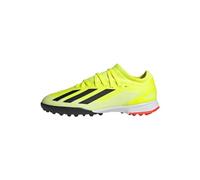 Adidas Unisex niños X Crazyfast League Turf Boots, Solar Yellow/Core Black/Cloud White, 32 EU
