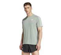 Adidas Unisex Performance Own The Run 3 Stripes T-shirt Silver Gree Talla: XS | Tops Deportivos Outlet | Unisex | Gris
