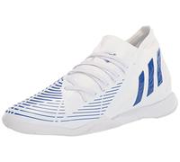 adidas Unisex Predator Edge.3 Turf Soccer Shoe, White/Blue/White, 9 US Men