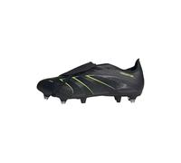adidas Unisex Predator League Fold-Over Tongue Soft Ground Football Boots Core Black/Carbon/Lucid Lemon 8 UK 42 EU