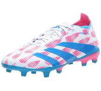 adidas Unisex Predator League Football Boots Firm Ground Zapatos, Blanco Solar Azul Rosa, 42 EU