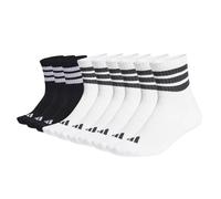 Adidas Unisex Quartersocken,9er Paquete - 3-Stripes Amortiguado Deportiva Mid-Cu