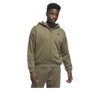 adidas Unisex Sudadera con Capucha Basketball con Cierre de Cremallera (Unisex), Olive Strata, L