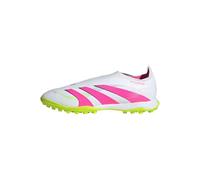 adidas Unisex Zapatilla de fútbol Predator League Laceless moqueta, Cloud White/Lucid Pink/Lucid Lemon, 44 2/3